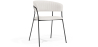 Buy Dining chair - Upholstered in Bouclé Fabric - Lona White 61149 - in the UK
