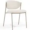 Buy Dining chair - Upholstered in Bouclé Fabric - Vara White 61150 - in the UK
