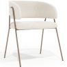 Buy Dining chair - Upholstered in Bouclé Fabric - Manar White 61152 - in the UK