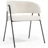 Buy Dining chair - Upholstered in Bouclé Fabric - Manar White 61153 - in the UK