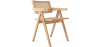 Buy Dining Chair in Cane Rattan - with Armrests - Leru Natural wood 61162 - in the UK