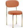 Buy Dining Chair - Upholstered in Velvet - Golden metal - Ara Orange 61166 - in the UK