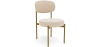 Buy Dining Chair - Upholstered in Velvet - Golden metal - Ara Beige 61166 - in the UK