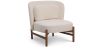 Buy Velvet Upholstered Armchair with Wood - Ebbe Cream 61215 at MyFaktory