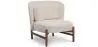 Buy Velvet Upholstered Armchair with Wood - Ebbe Cream 61215 at MyFaktory