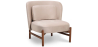 Buy Velvet Upholstered Armchair with Wood - Ebbe Beige 61215 - prices