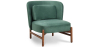 Buy Velvet Upholstered Armchair with Wood - Ebbe Dark green 61215 in the United Kingdom