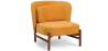 Buy Velvet Upholstered Armchair with Wood - Ebbe Mustard 61215 - in the UK