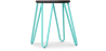 Buy Hairpin Stool - Dark wood and metal - 42cm  Pastel green 61216 - prices