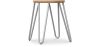 Buy Hairpin Stool - 42cm - Light wood and metal Light grey 61217 in the United Kingdom