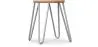 Buy Hairpin Stool - 42cm - Light wood and metal Light grey 61217 - in the UK