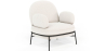 Buy Designer Armchair - Upholstered in Bouclé Fabric - Hedar White 61223 - in the UK