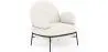 Buy Designer Armchair - Upholstered in Bouclé Fabric - Hedar White 61223 - in the UK