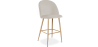 Buy Velvet Upholstered Stool - Scandinavian Design - Bennett Beige 59992 - in the UK