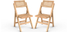 Buy 2 pack of Dining chair in Canage rattan and wood -  Bama Natural wood 61229 - in the UK
