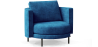 Buy Design Armchair - Velvet Upholstery - Nagar Dark blue 60687 home delivery