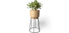 Buy Round Floor Planter - Boho Style - Rustico Natural 61244 - in the UK