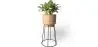Buy Round Floor Planter - Boho Style - Rustico Natural 61244 - in the UK