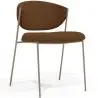 Buy Dining chair - Upholstered in Bouclé Fabric - Vara Chocolate 61150 - prices