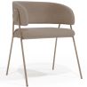 Buy Dining chair - Upholstered in Bouclé Fabric - Manar Taupe 61152 in the United Kingdom