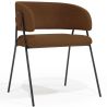 Buy Dining chair - Upholstered in Bouclé Fabric - Manar Chocolate 61153 - prices