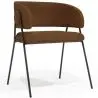 Buy Dining chair - Upholstered in Bouclé Fabric - Manar Chocolate 61153 - prices