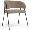 Buy Dining chair - Upholstered in Bouclé Fabric - Manar Taupe 61153 in the United Kingdom