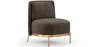 Buy Designer Armchair - Velvet Upholstered - Sabah Taupe 61001 in the United Kingdom