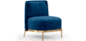 Buy Designer Armchair - Velvet Upholstered - Sabah Dark blue 61001 with a guarantee