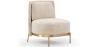 Buy Designer Armchair - Velvet Upholstered - Sabah Beige 61001 - in the UK