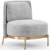 Buy Designer Armchair - Velvet Upholstered - Sabah Light grey 61001 - prices