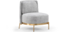 Buy Designer Armchair - Velvet Upholstered - Sabah Light grey 61001 home delivery