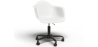 Buy Office Chair with Armrests - Desk Chair with Wheels - Emery Black Frame White 61269 - in the UK