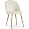 Buy Dining Chair - Velvet Upholstered - Scandinavian Style - Bennett Cream 59990 in the United Kingdom