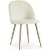 Buy Dining Chair - Velvet Upholstered - Scandinavian Style - Bennett Cream 59990 in the United Kingdom
