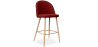 Buy Fabric Upholstered Stool - Scandinavian Design - 63cm  - Bennett Red 61276 in the United Kingdom