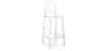 Buy Bar stool with backrest Victoire - 75cm - Design Transparent Transparent 58924 - in the UK