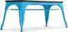 Buy Bistrot Metalix Bench Industrial Style - Dark Wood Turquoise 58436 - in the UK