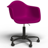 Buy Office Chair with Armrests - Desk Chair with Wheels - Emery Black Frame Mauve 61269 - in the UK