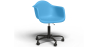 Buy Office Chair with Armrests - Desk Chair with Wheels - Emery Black Frame Blue 61269 in the United Kingdom