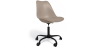 Buy Swivel Office Chair Tulip with Wheels - Black Frame Taupe 61270 - in the UK