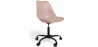 Buy Swivel Office Chair Tulip with Wheels - Black Frame Light Pink 61270 home delivery