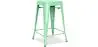 Buy Industrial Design Bar Stool - Matte Steel - 60cm - Metalix Mint 58993 - in the UK