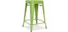 Buy Industrial Design Bar Stool - Matte Steel - 60cm - Metalix Light green 58993 - prices