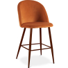 Buy Velvet Upholstered Stool - Scandinavian Design - Bennett Reddish orange 61287 - prices