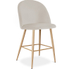 Buy Velvet Upholstered Stool - Scandinavian Design - 63cm  - Bennett Beige 61288 - in the UK