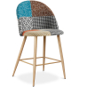 Buy Patchwork Upholstered Stool - Scandinavian Style - 63cm -  Bennett Multicolour 61292 - in the UK