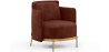 Buy Designer Armchair - Upholstered in Velvet - Hynu Chocolate 60689 - in the UK