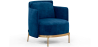 Buy Designer Armchair - Upholstered in Velvet - Hynu Dark blue 60689 home delivery
