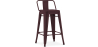 Buy Bistrot Metalix bar stool with small backrest - 60cm Bronze 58409 - prices